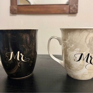 Elegant Mr. Mug Set - Black and Cream